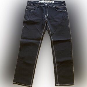 MOY FERRETI Jeans SIZE 40x32 CASUAL LUX Black JEAN STYLE PANTS Cowboy Pants Boot